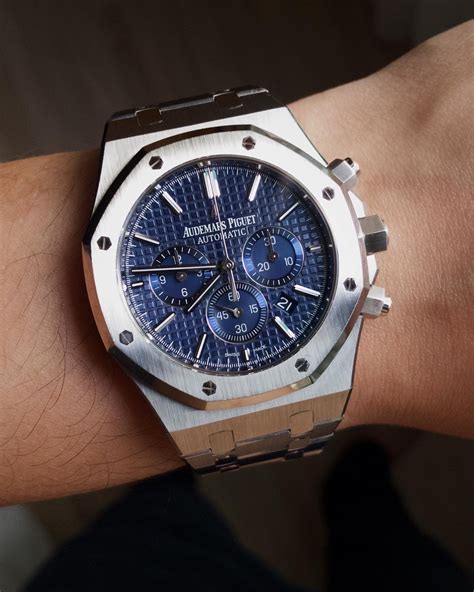 audemars piguet blue chronograph|audemars piguet chronograph review.